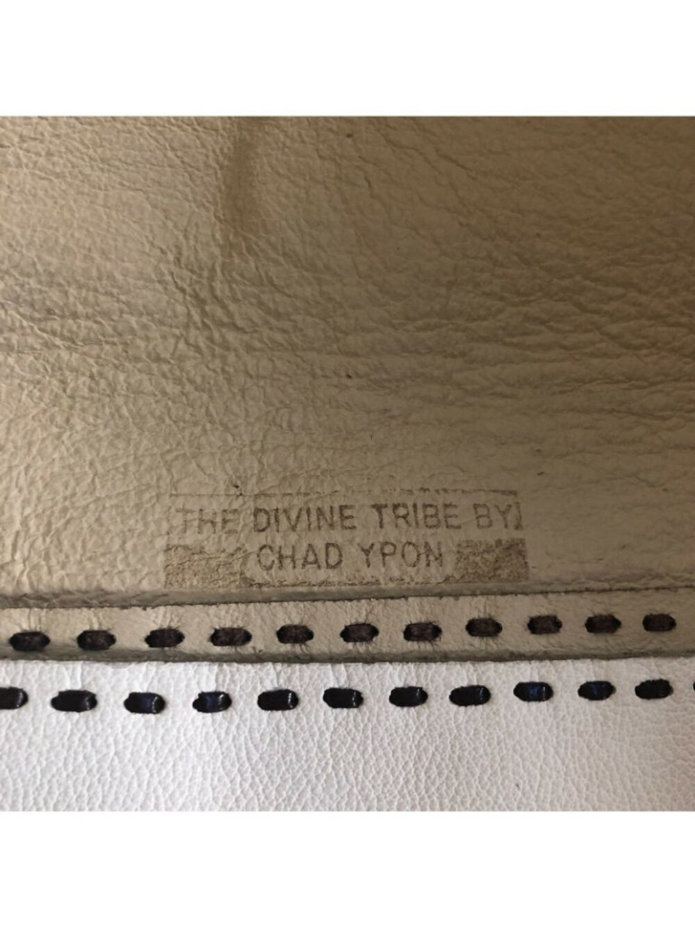 Divine Tribe by Chad Ypon Raw Hide Leather Laptop Satchel Messenger Bag RARE - Picture 2 of 11